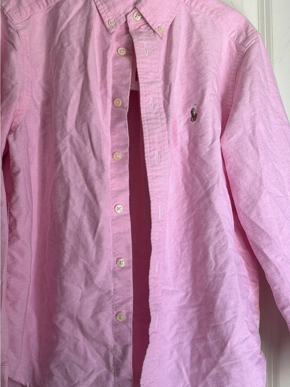 Polo Ralph Lauren Pink Button-Down Oxford boys shirt long sleeve M10/12 formal